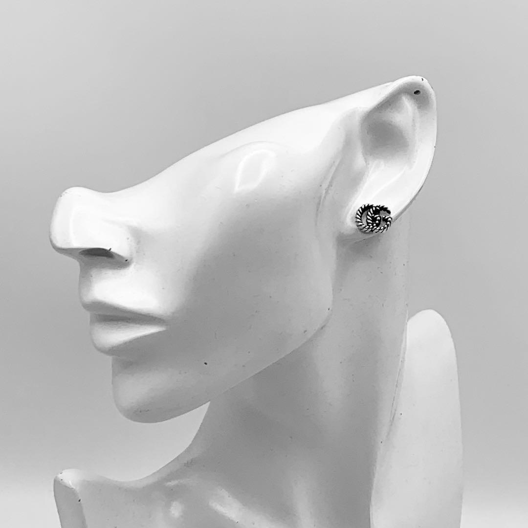 【超美品】GUCCI ピアス　マーモント　ダブルG インターロッキング　片耳