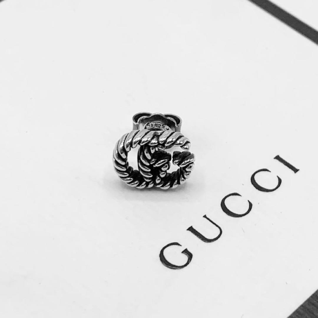 【超美品】GUCCI ピアス　マーモント　ダブルG インターロッキング　片耳