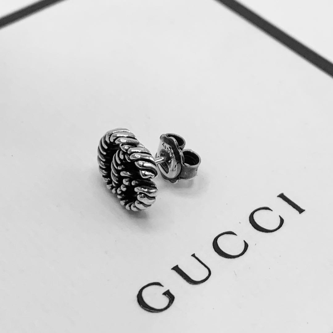 【超美品】GUCCI ピアス　マーモント　ダブルG インターロッキング　片耳