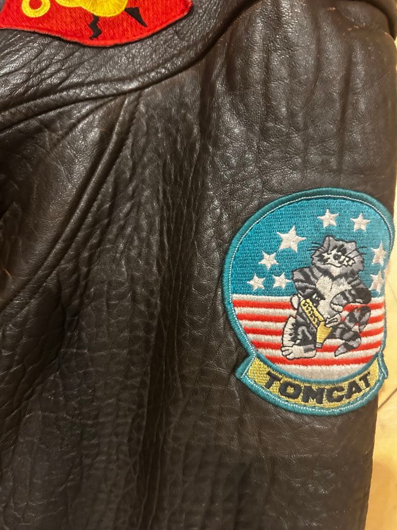 希少 AVIREX G-1 フライトジャケット 本革 地図柄 ボア付 人気 定番