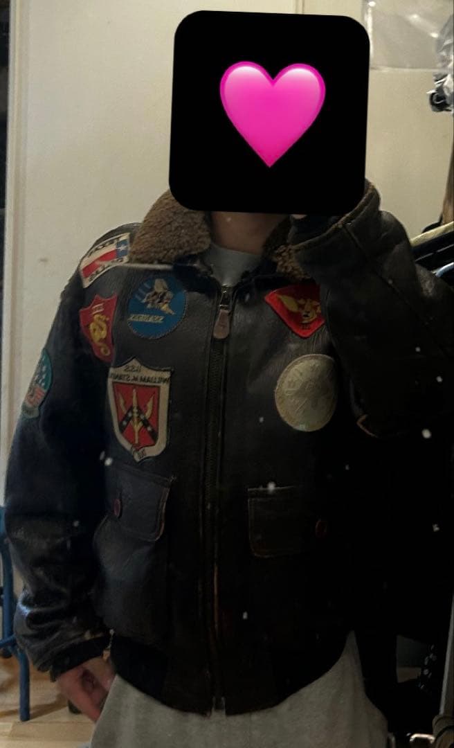 希少 AVIREX G-1 フライトジャケット 本革 地図柄 ボア付 人気 定番