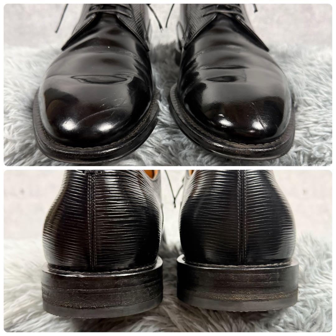 ルイヴィトン ケンジントンライン エピ 革靴 レザー ブラック 26cm 伊製