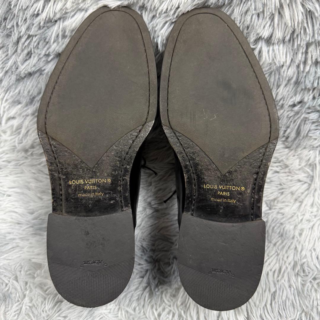 ルイヴィトン ケンジントンライン エピ 革靴 レザー ブラック 26cm 伊製