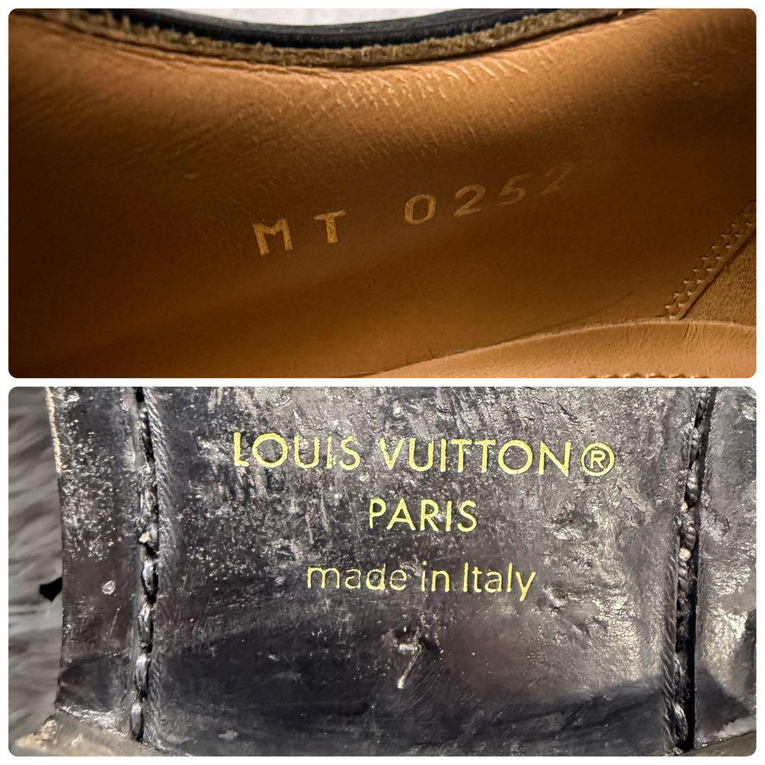 ルイヴィトン ケンジントンライン エピ 革靴 レザー ブラック 26cm 伊製