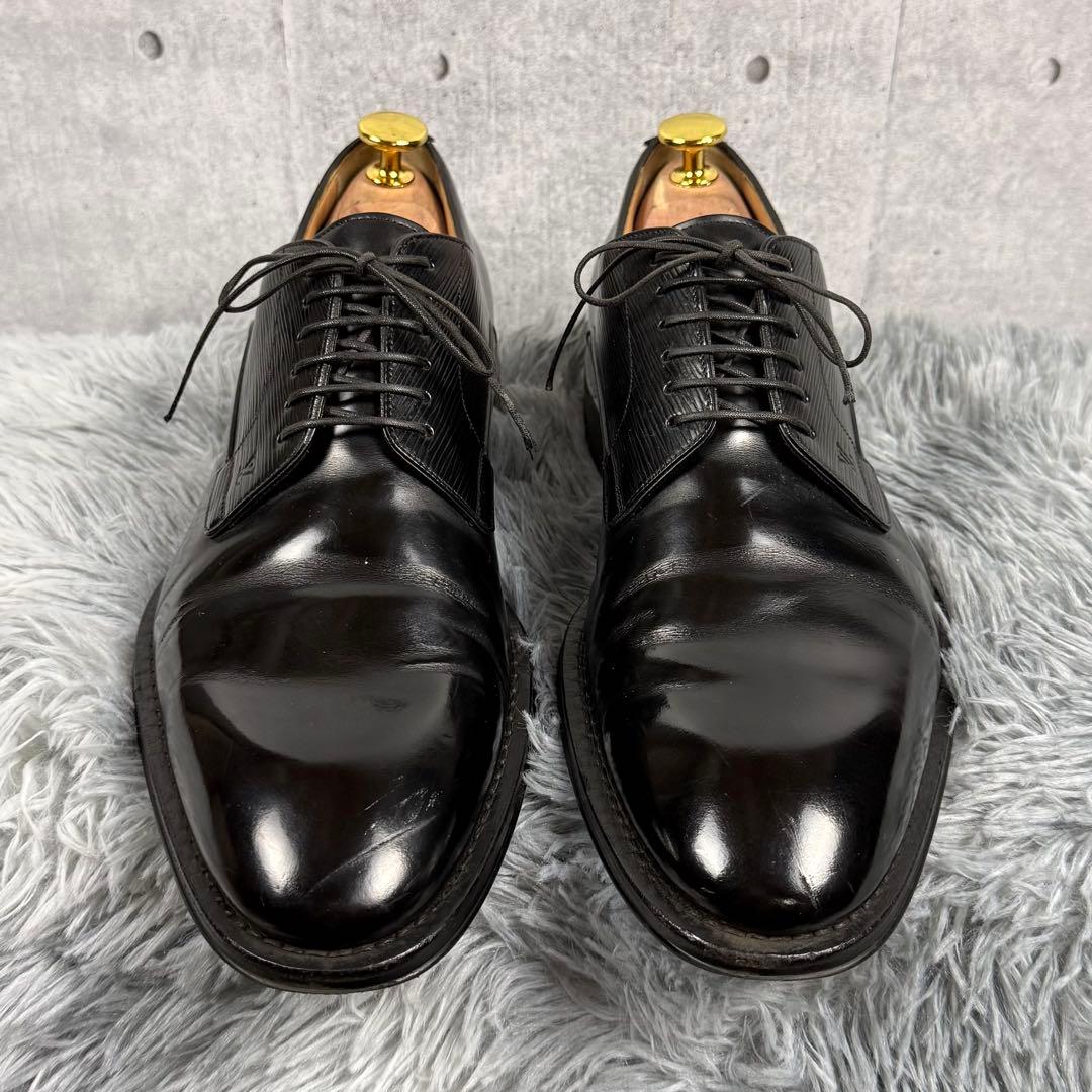 ルイヴィトン ケンジントンライン エピ 革靴 レザー ブラック 26cm 伊製