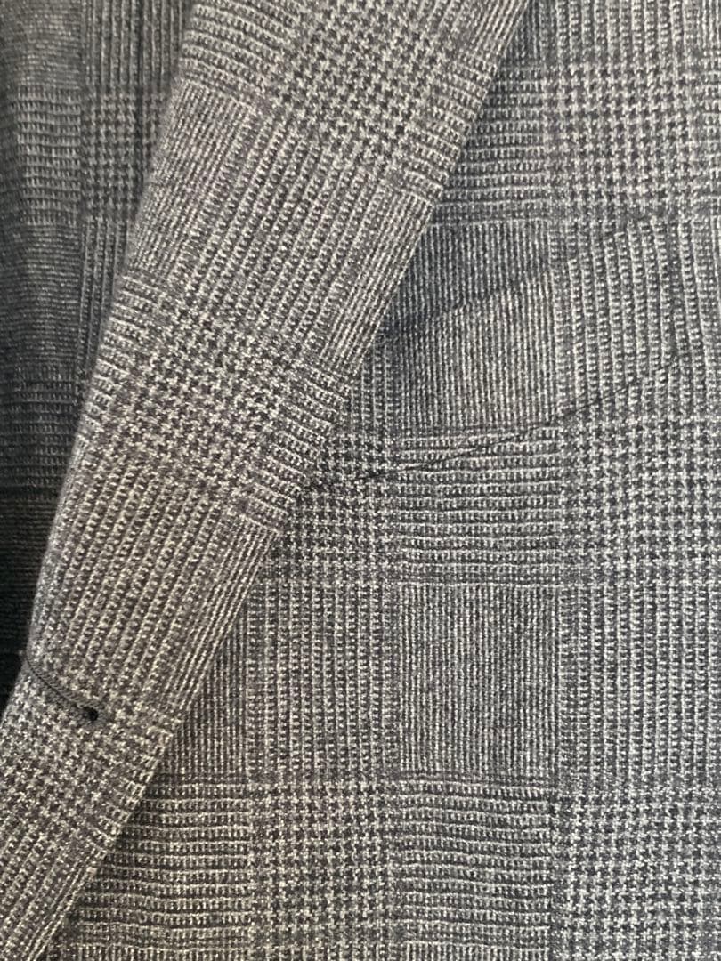 グレー チェック柄 テーラードジャケット