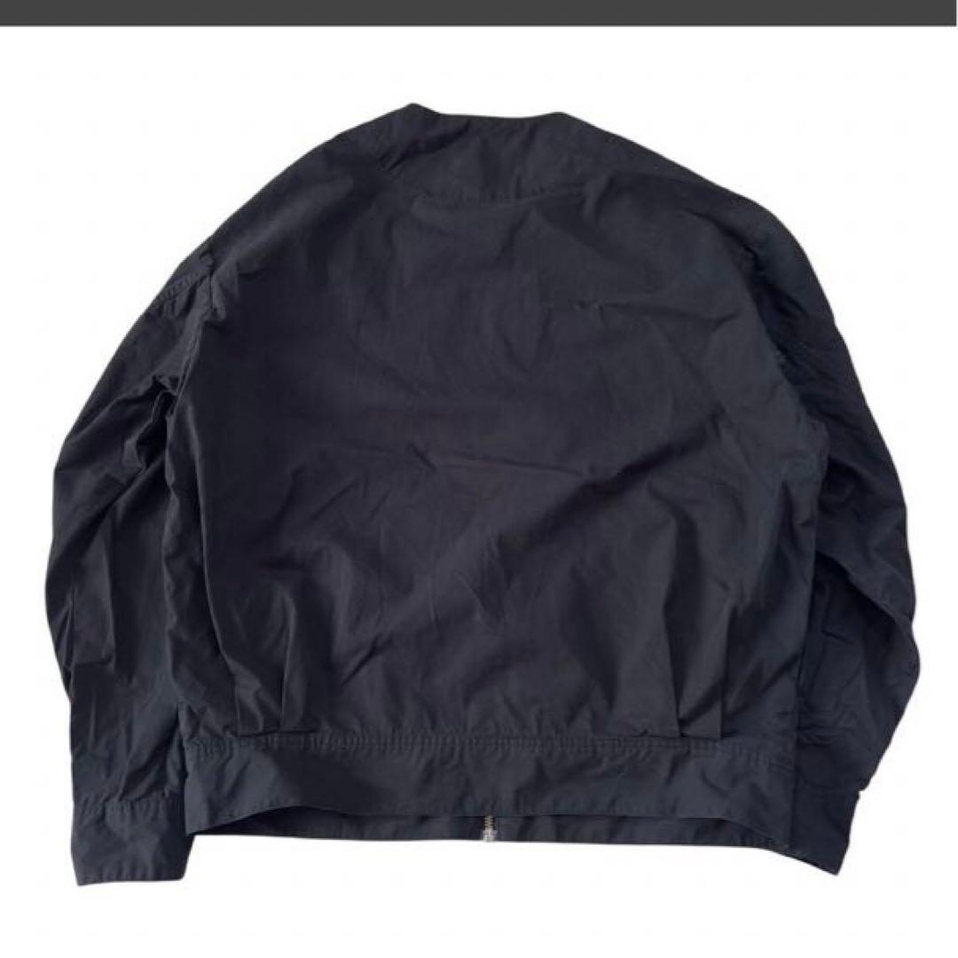 ブラック ノーカラー ジャケット