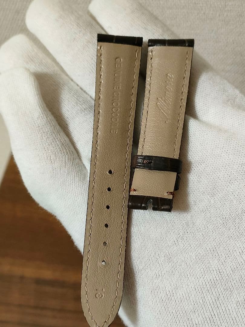 試着のみ 未使用 ミモザ マット クロコダイル 時計 18mm-16mm こげ茶