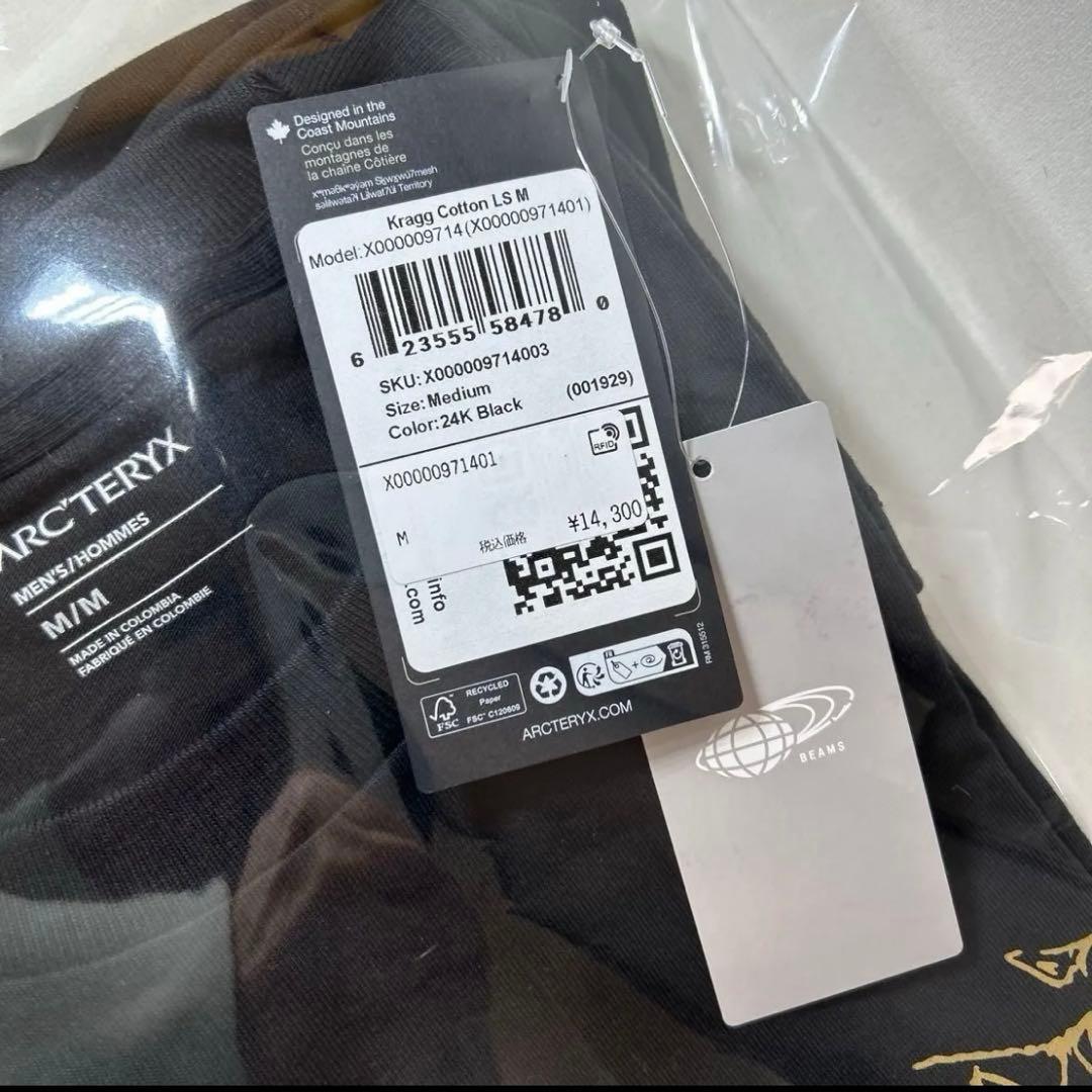 24K ARC'TERYX アークテリクス クラッグ コットン ロングスリーブ黒