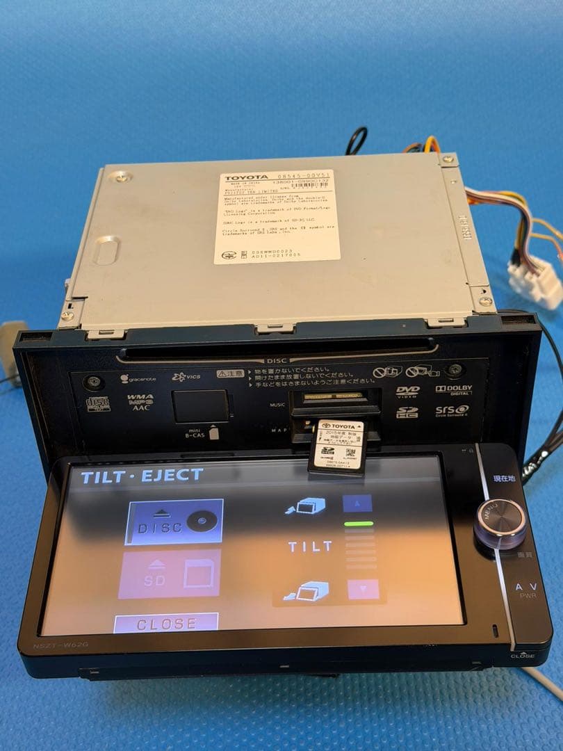 トヨタ純正 7インチワイド SDナビ NSZT-W62G BT/DVD/CD