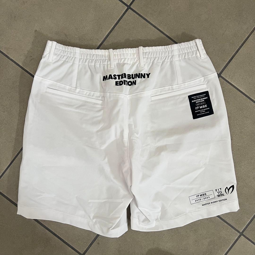 マスターバニー　パーリーゲイツ　ハーフパンツ　ロゴ　白　メンズ　L 5 ズボン