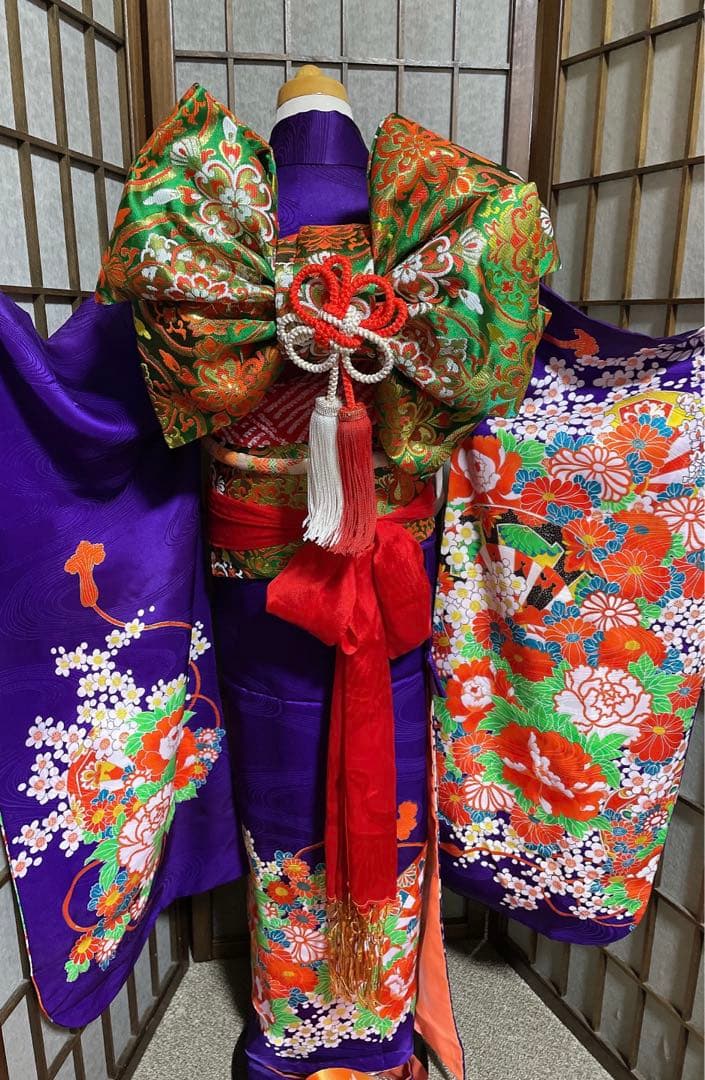 七五三、日本舞踊、7歳紫お着物