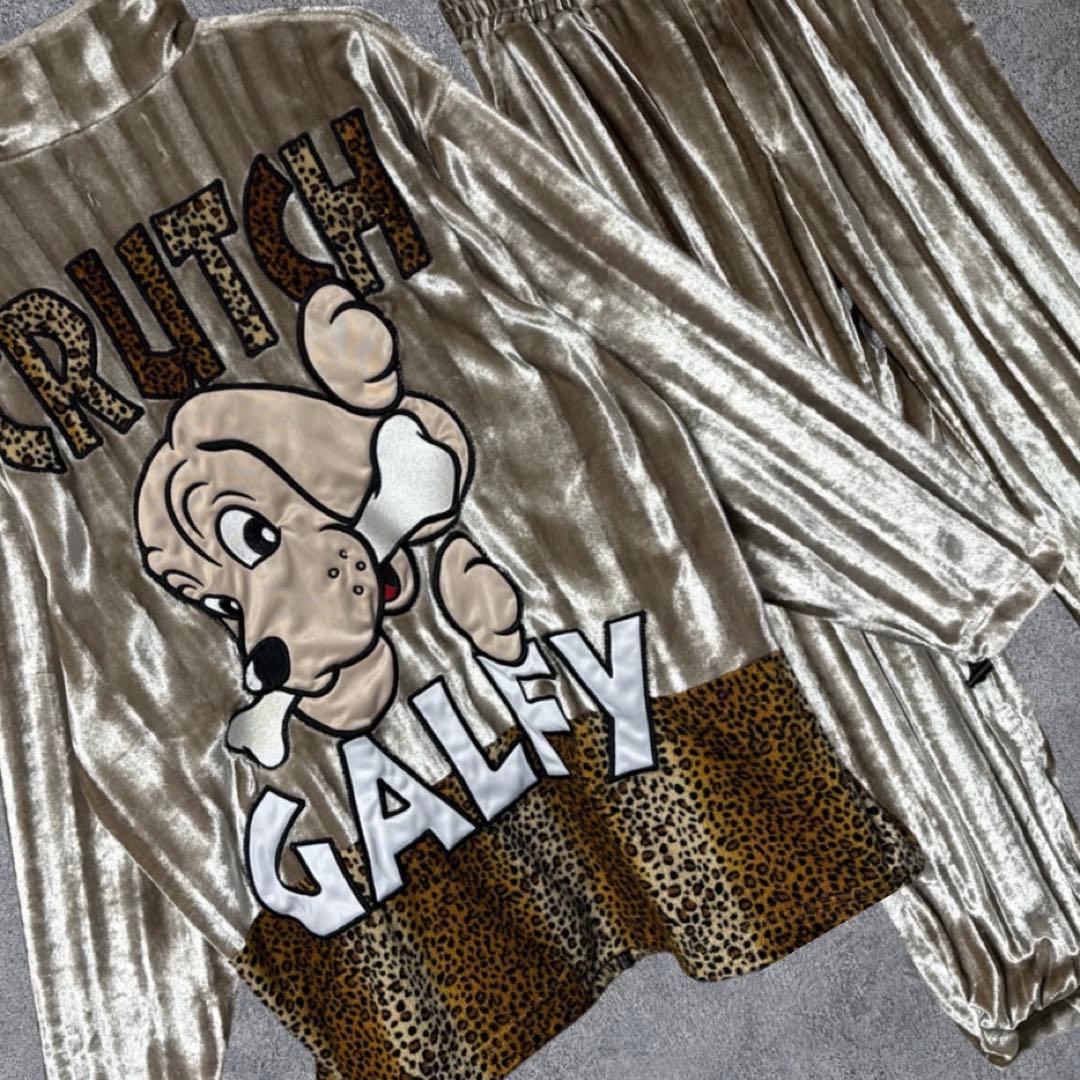 GALFY ガルフィ ベロア セットアップ 上下セット 光沢 ゴールド系