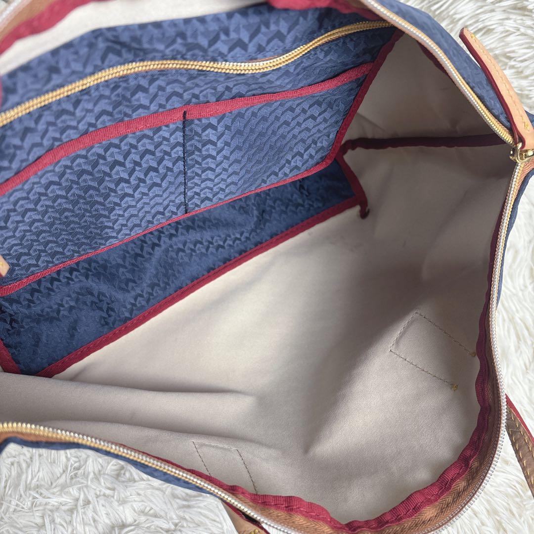 ま*う様 美品✨ロベルタピエリ トートバッグ タタミ ヌメ革 ネイビー ビジネス