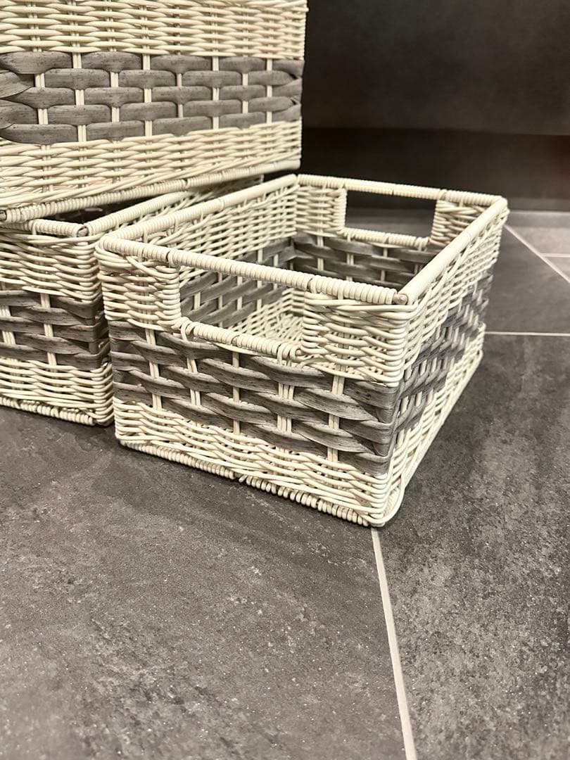 【ほぼ未使用】ACTUS アクタス　RECTバスケット4点セット 収納かご