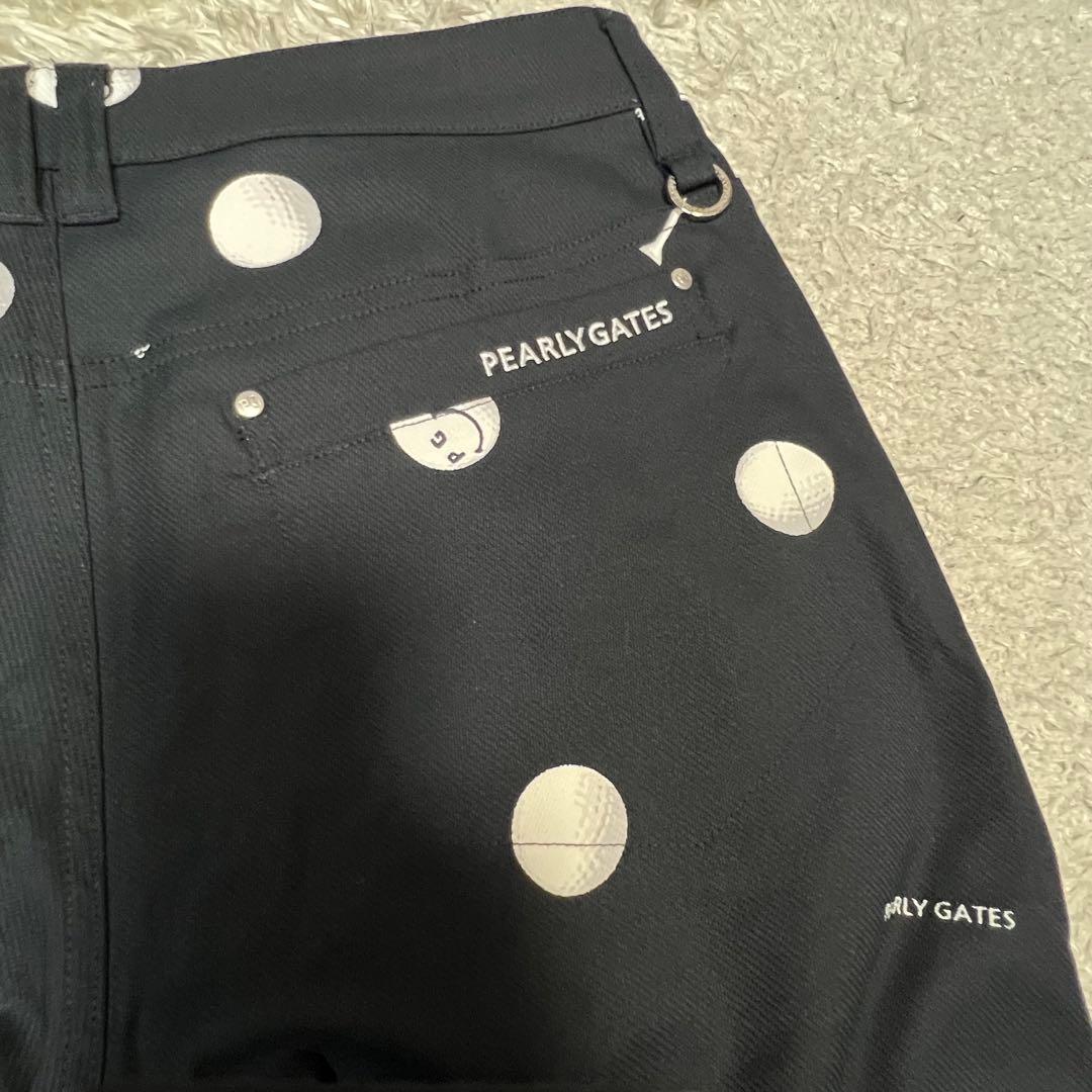 パーリーゲイツ 総柄 ゴルフボールドット＆ティー プリント パンツ レディース