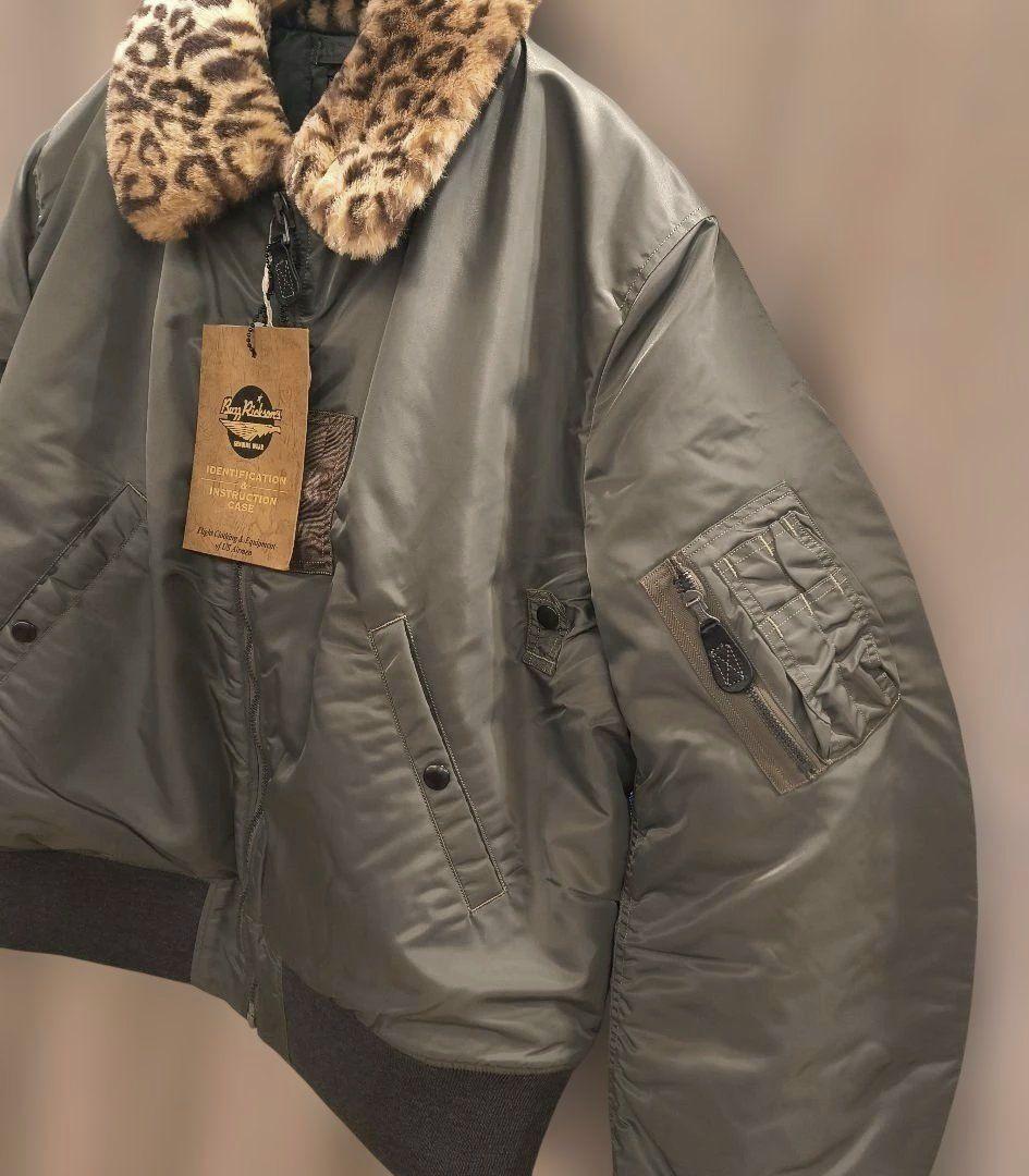 希少カラー 未使用品 バズリクソンズ SSZ B-15D 襟レオパード コラボ