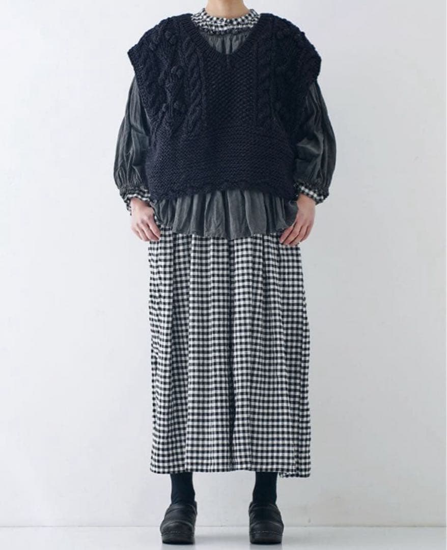 nest Robe ネストローブ ペルーポップルニットベスト ブラック