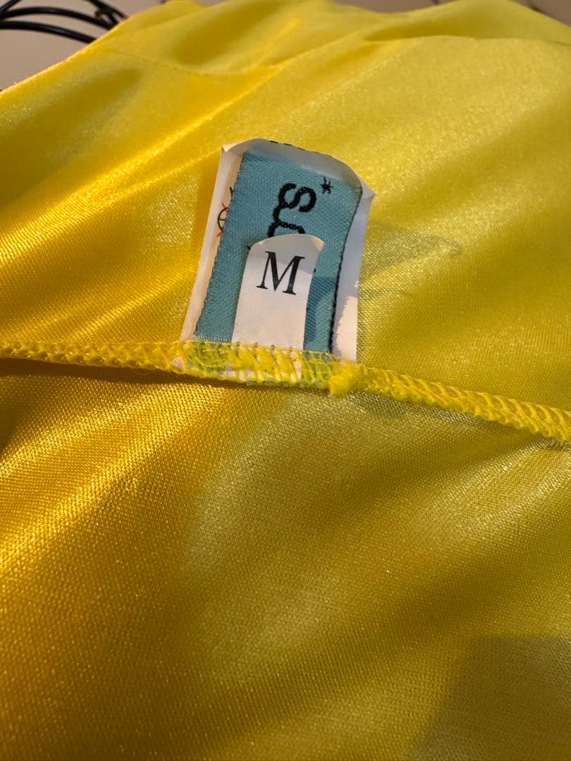 ダンスドレス 黄色　ビーズ刺繍付き