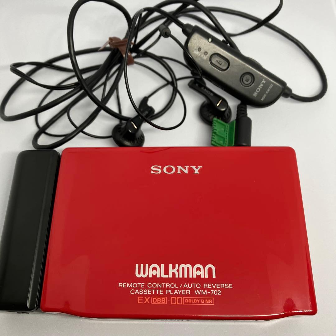 【希少】ソニー　ウオークマン　WM-702 レッド