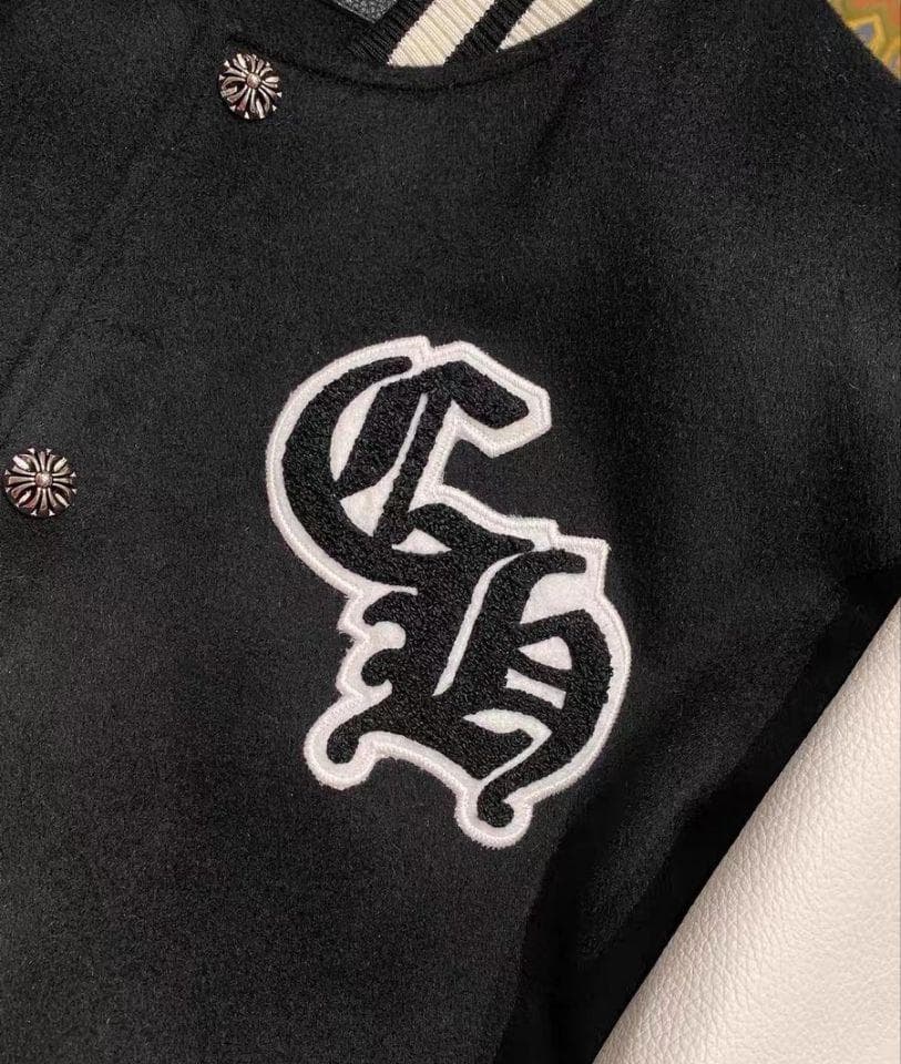 コロムハーツ　スタジャン ブラック/ホワイト キャラクター刺繍
