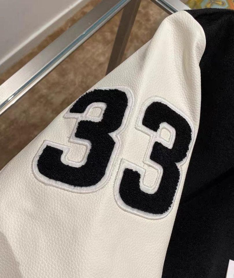 コロムハーツ　スタジャン ブラック/ホワイト キャラクター刺繍