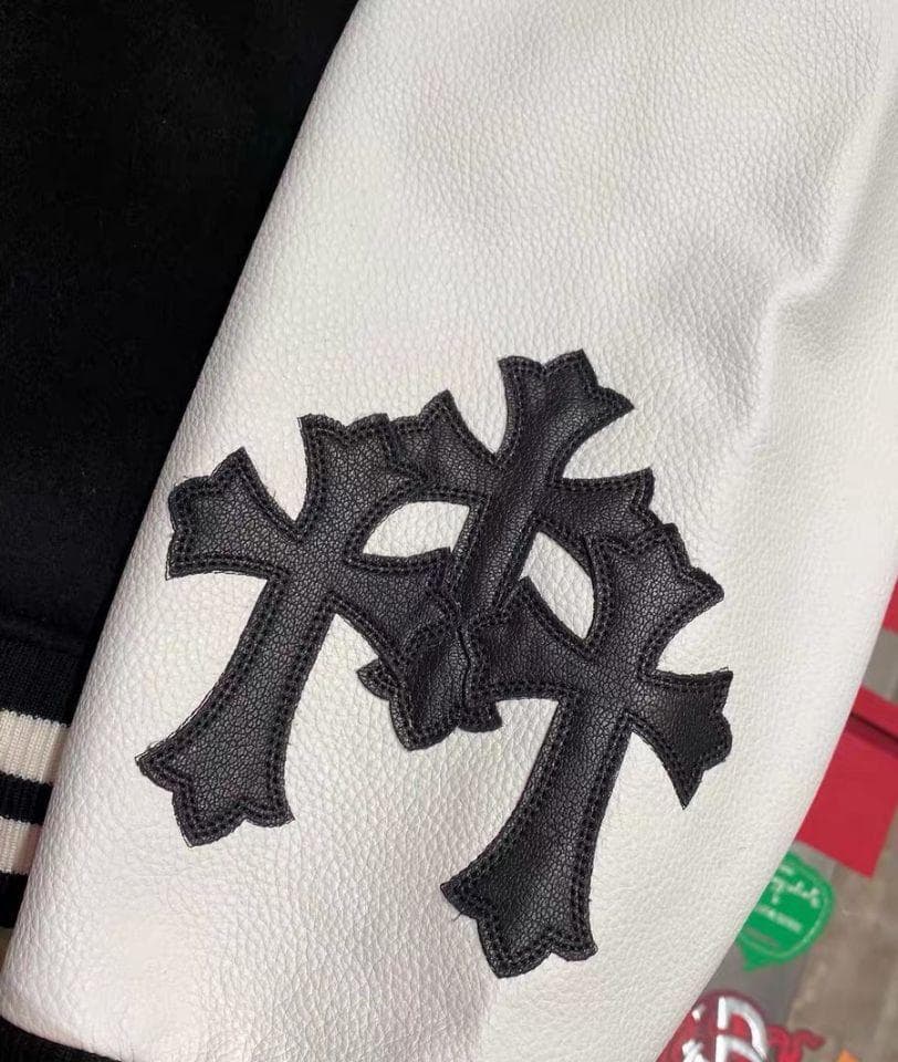 コロムハーツ　スタジャン ブラック/ホワイト キャラクター刺繍