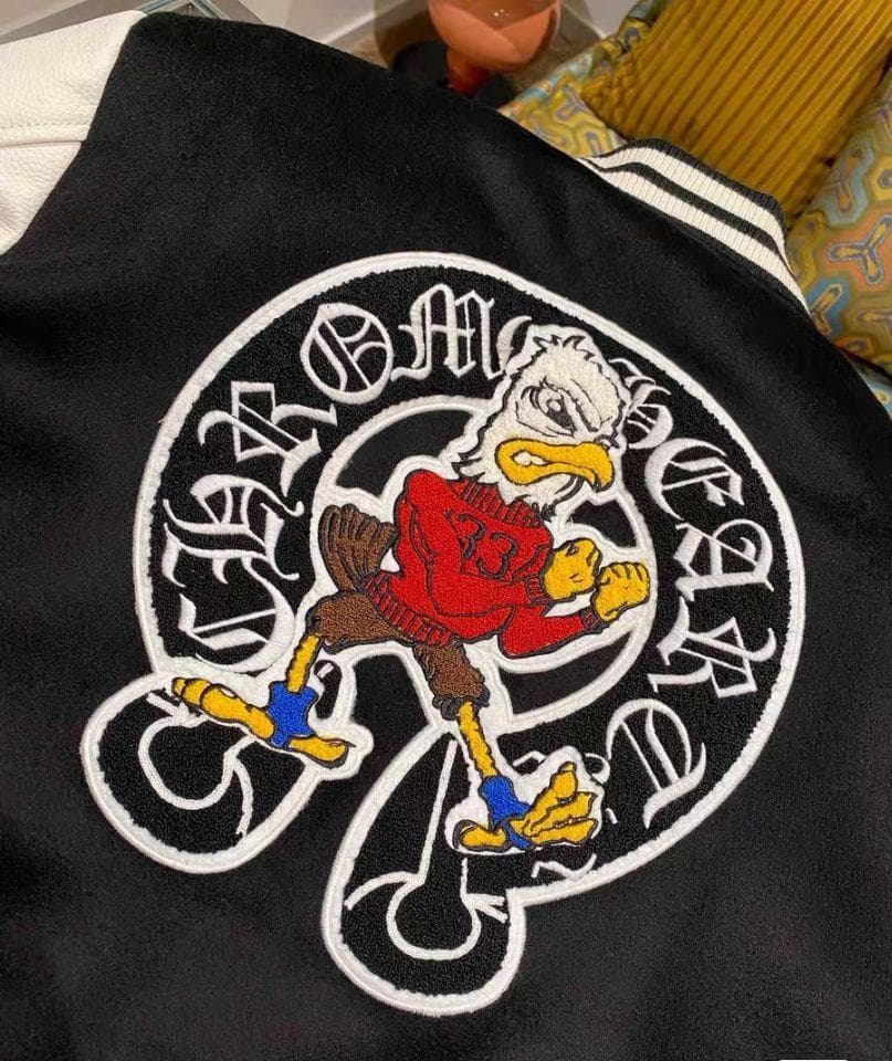 コロムハーツ　スタジャン ブラック/ホワイト キャラクター刺繍