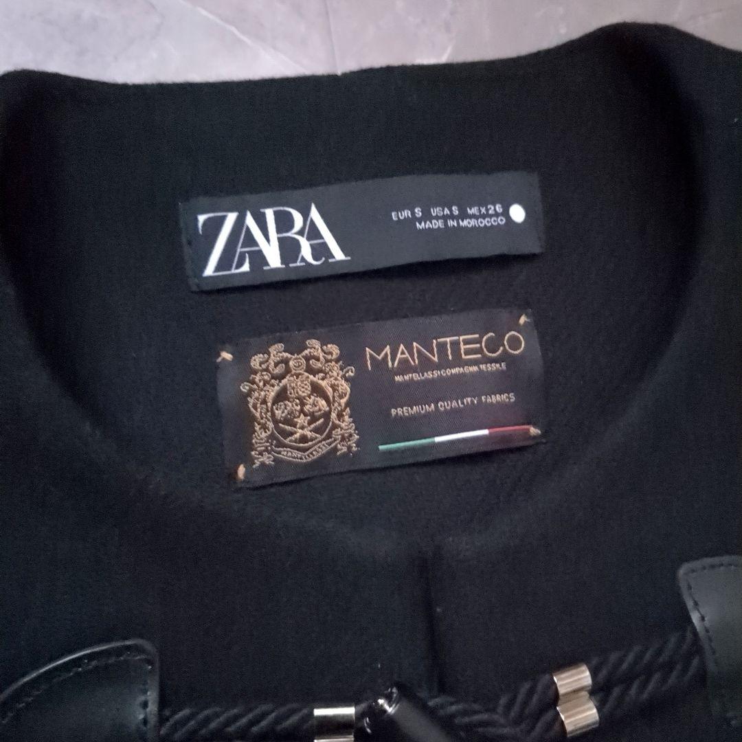 ZARA ケープコート マント ポンチョ MANTECO 黒