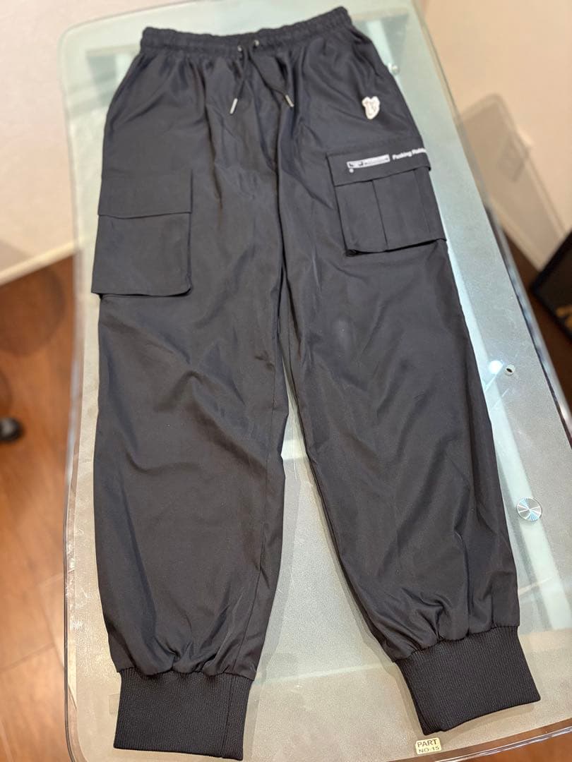 最終価格希少FR2 ブラックナイロンパンツ　Lサイズ