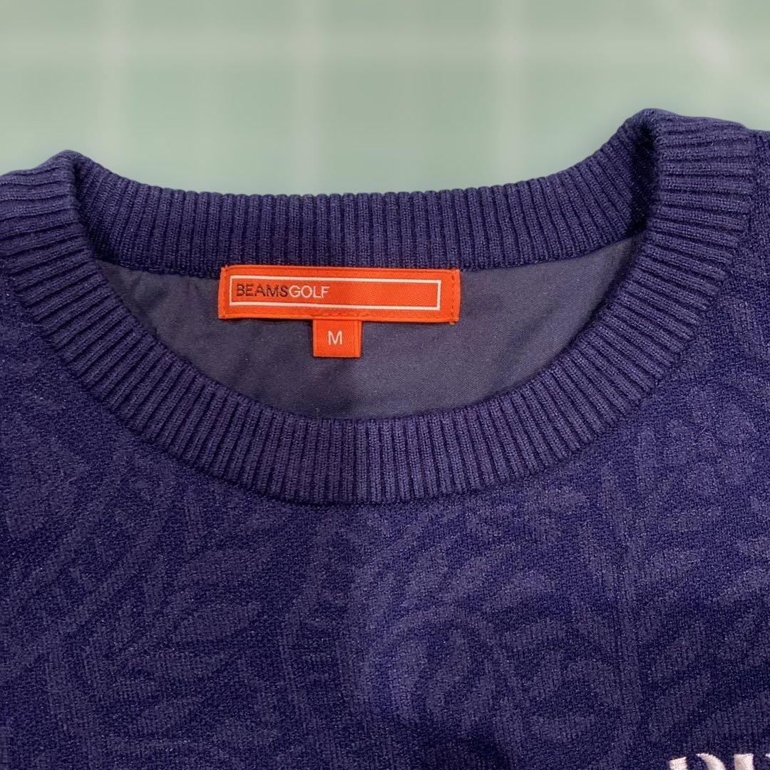 【超美品】BEAMS GOLF 防風コーティングネイビー セーター