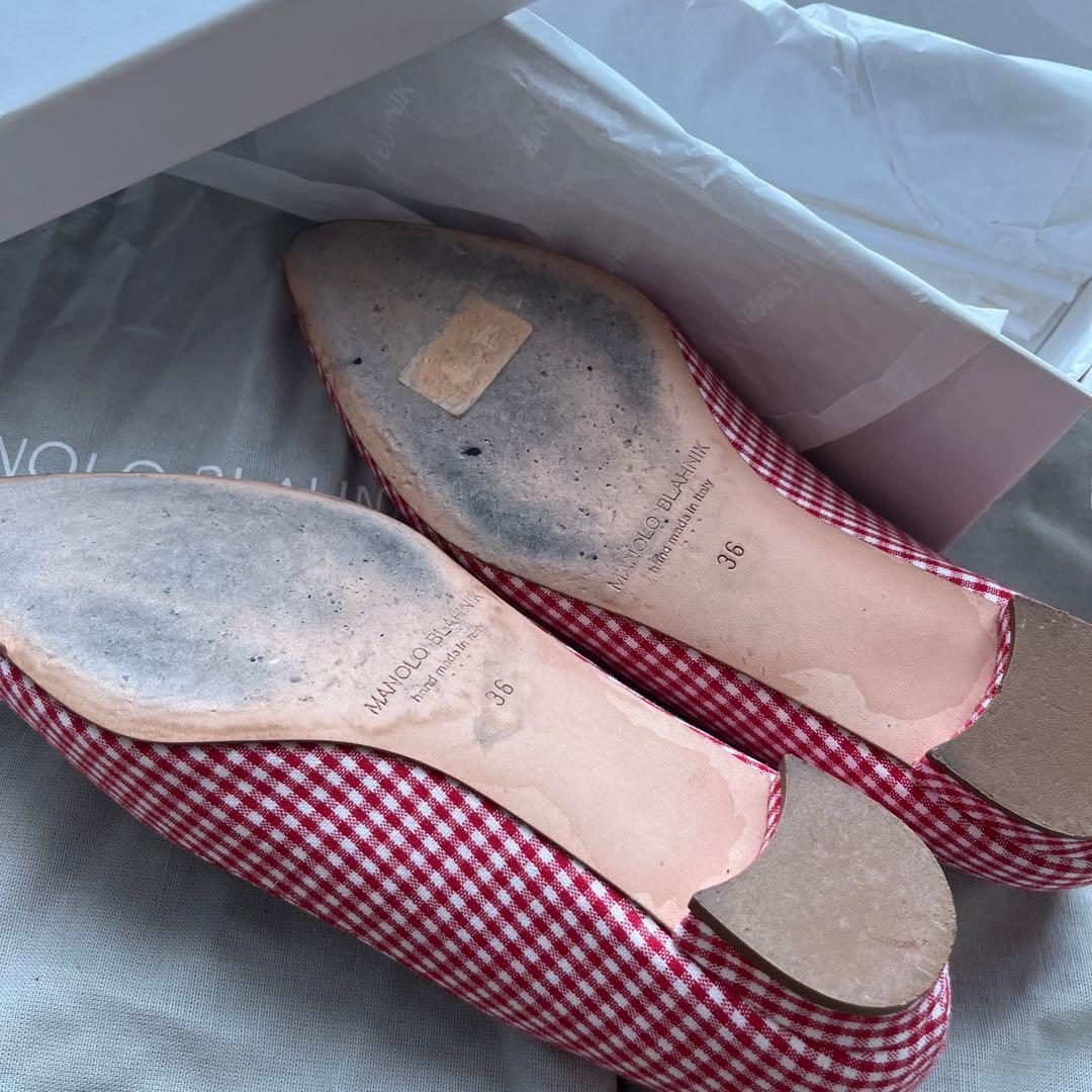s*a様 マノロブラニク フラットパンプス 36 日本未入荷