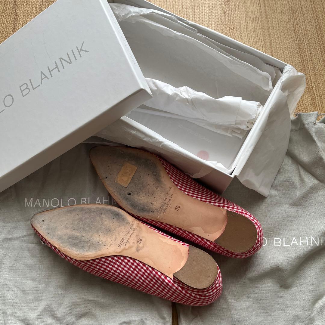 s*a様 マノロブラニク フラットパンプス 36 日本未入荷