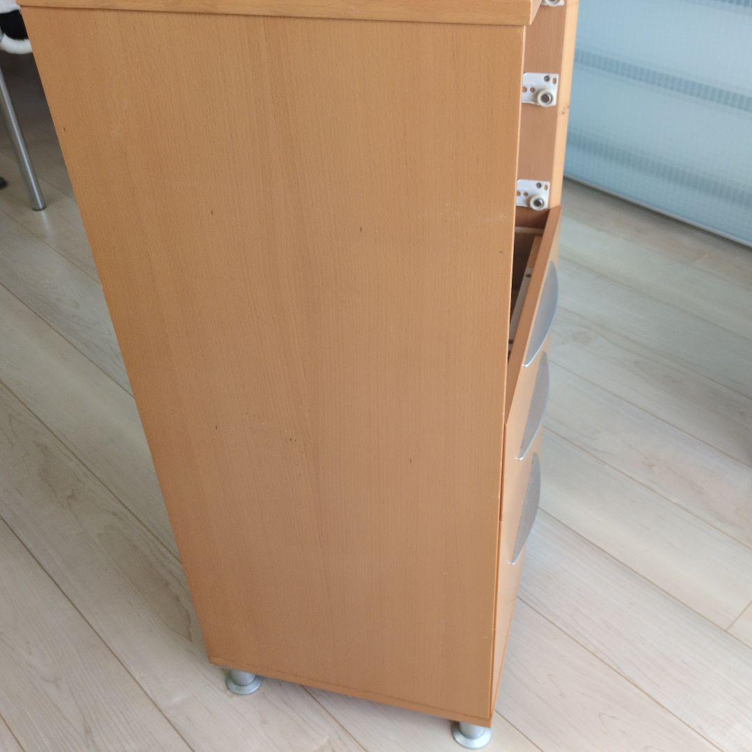 アスティ　木製チェスト 小 6段棚 収納 引き出し 茶色 タンス