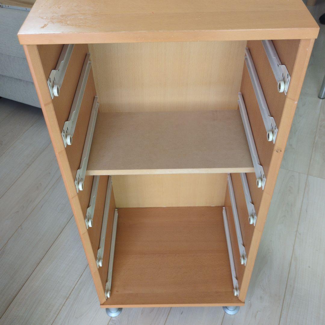 アスティ　木製チェスト 小 6段棚 収納 引き出し 茶色 タンス