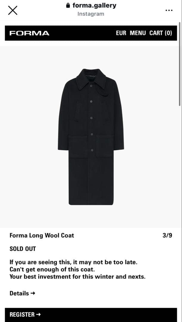 FORMA Long Wool Coat ロングウールコート