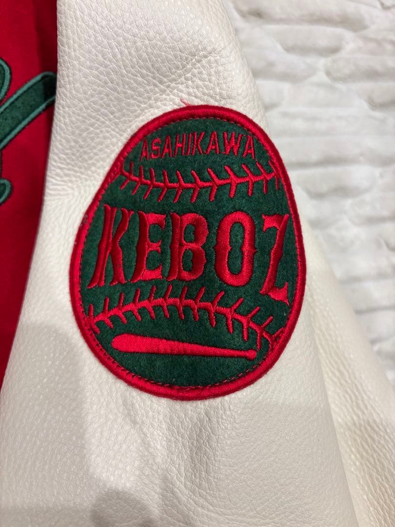 【新品未使用】ケボズ Keboz スタジャン ストリート 袖本革 ウール L