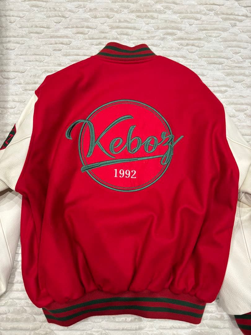 【新品未使用】ケボズ Keboz スタジャン ストリート 袖本革 ウール L
