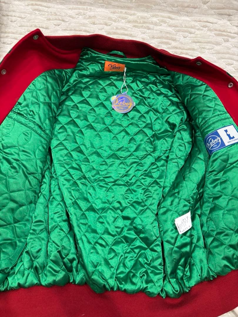 【新品未使用】ケボズ Keboz スタジャン ストリート 袖本革 ウール L