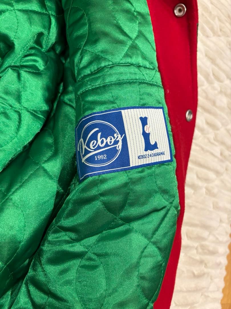 【新品未使用】ケボズ Keboz スタジャン ストリート 袖本革 ウール L