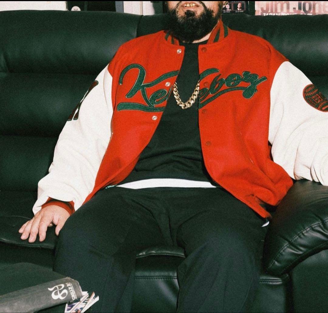 【新品未使用】ケボズ Keboz スタジャン ストリート 袖本革 ウール L