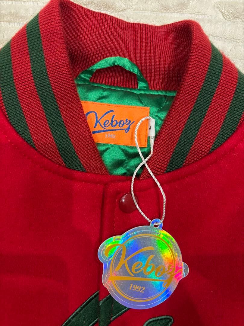 【新品未使用】ケボズ Keboz スタジャン ストリート 袖本革 ウール L