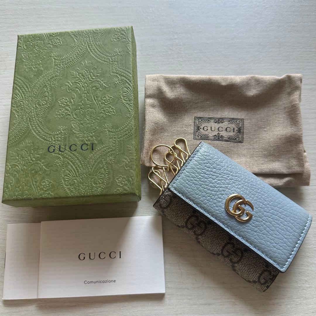 GUCCI 6連キーケース マーモント GGスプリーム GG柄
