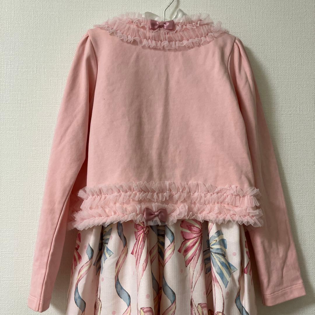 専用★シャーリーテンプル　バレエモチーフ ワンピース カーディガンセット　120