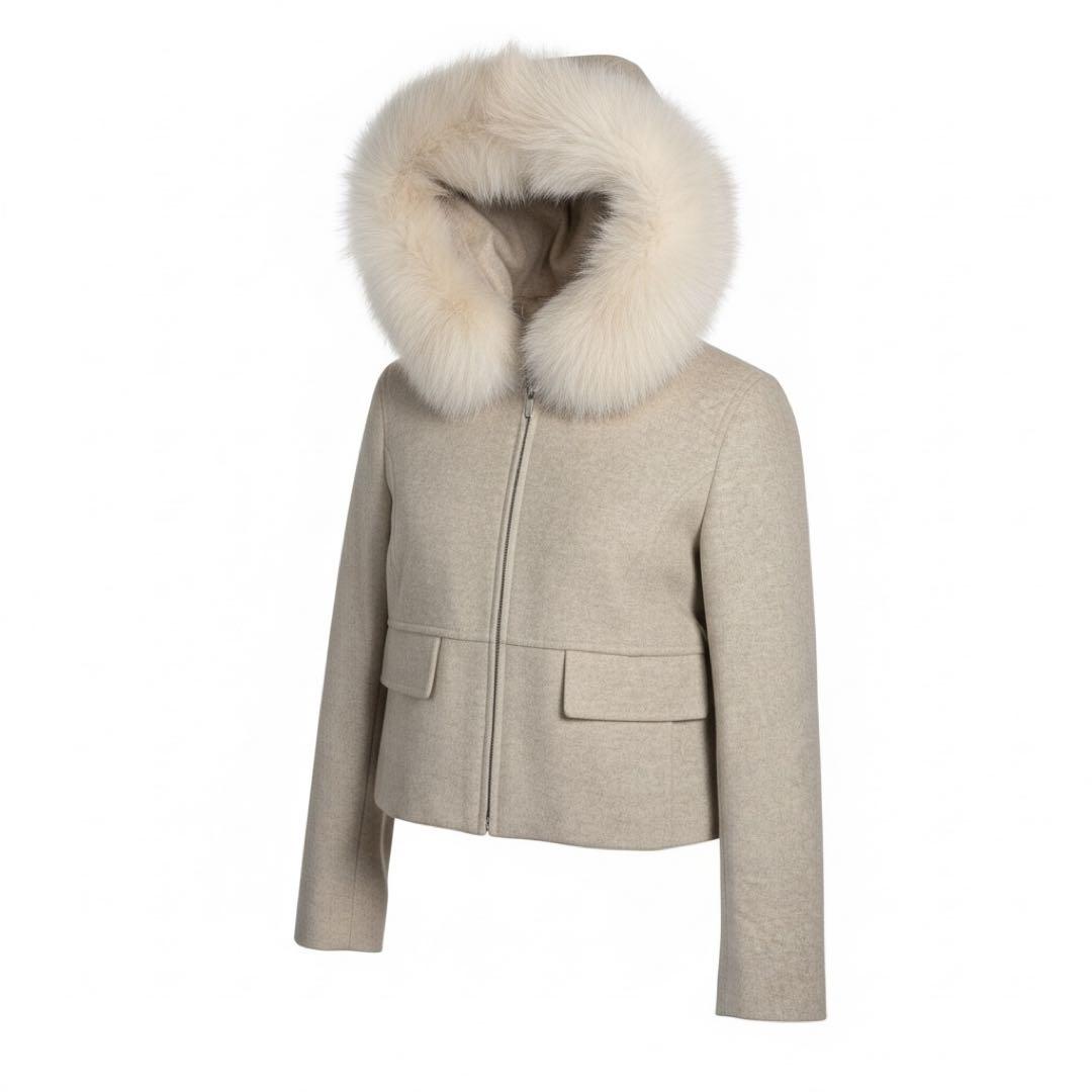 極美品✨FOXEY フォクシー　カシミヤ　フォックスファー　ショート丈