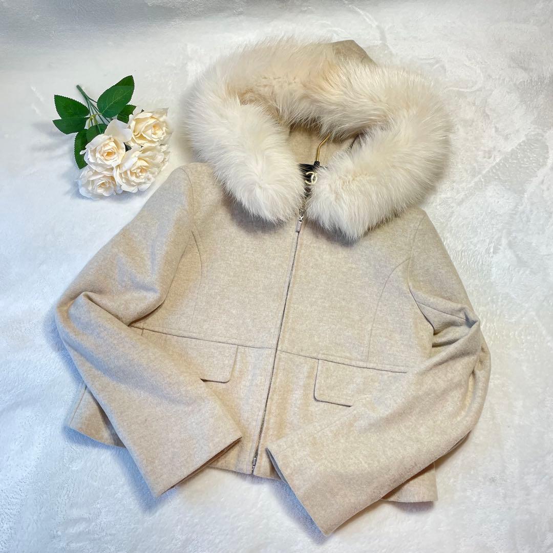 極美品✨FOXEY フォクシー　カシミヤ　フォックスファー　ショート丈