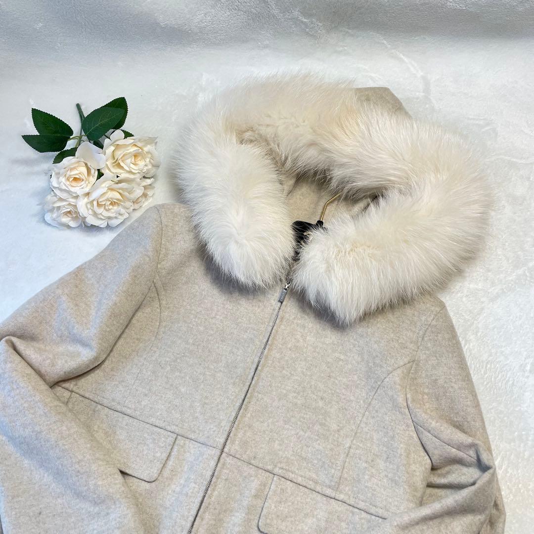 極美品✨FOXEY フォクシー　カシミヤ　フォックスファー　ショート丈