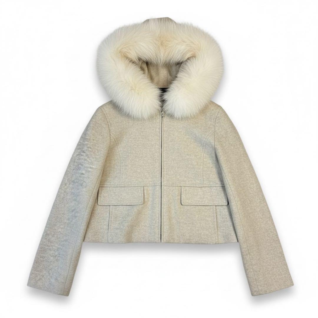 極美品✨FOXEY フォクシー　カシミヤ　フォックスファー　ショート丈