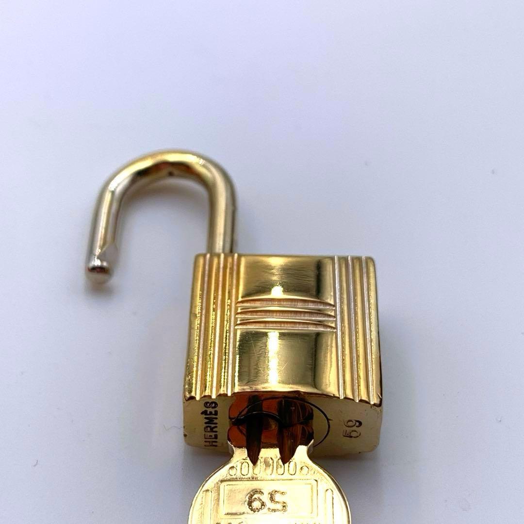 HERMES エルメス カデナ 59番 ゴールド 24Kメッキ 鍵付き 南京錠