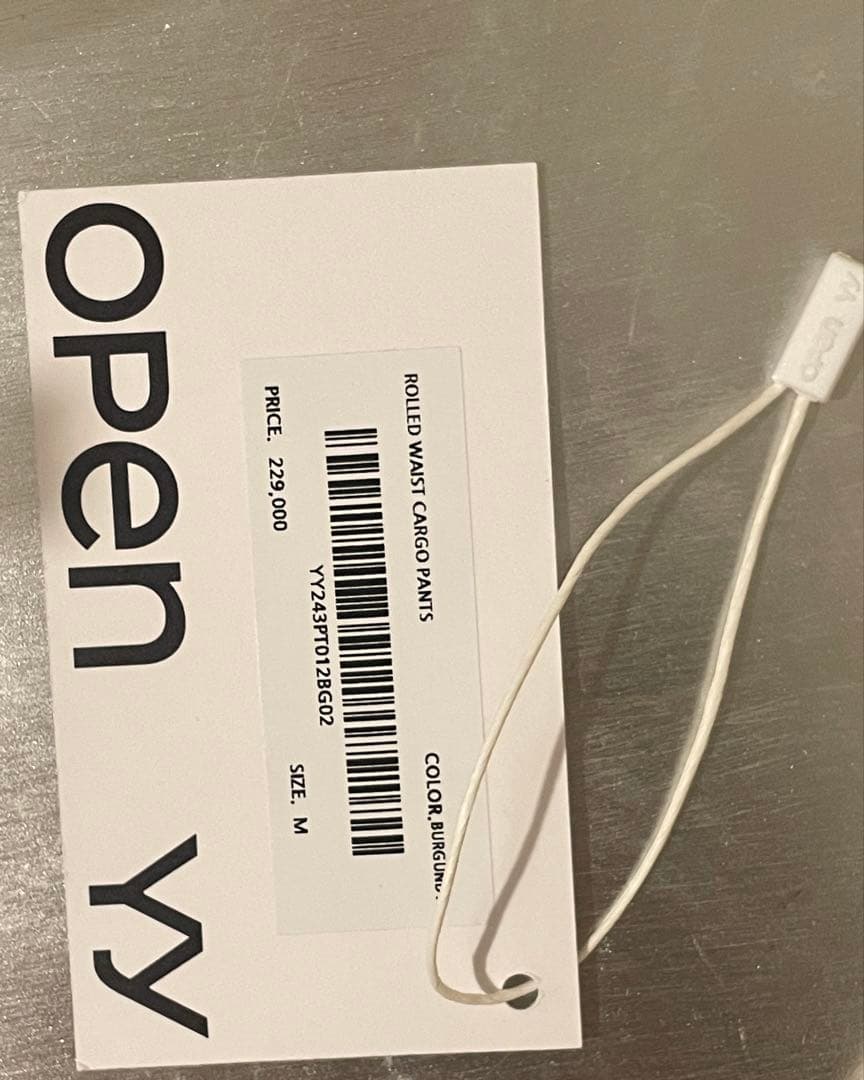 OPEN YY ロールウエストカーゴパンツ サイズM バーガンディ